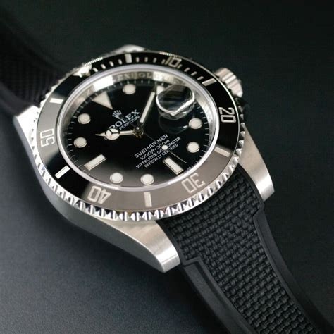 rolex 114060 rubber strap|rolex submariner nylon straps.